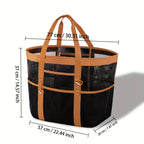 Large Capacity Tote Beach Bag - Unisex for Travel, Pool, Holidays, and Outdoor Activities