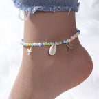 Bohemian Beaded Anklet - Embroidered Foot Jewelry