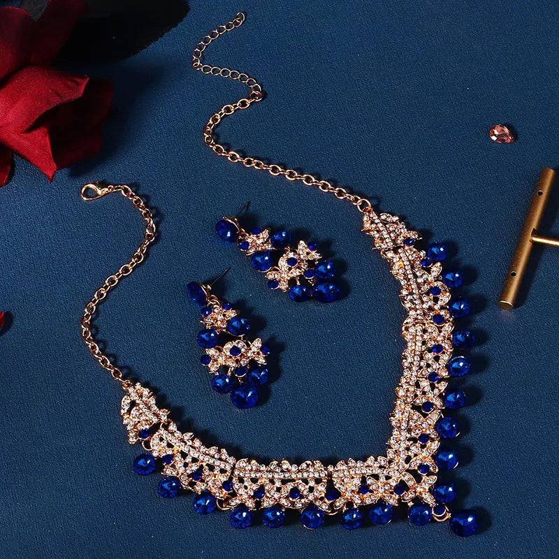 Set Collier & Boucles d'Oreilles Cristal AB - Parure Élégante Mariage