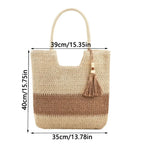 Sac de Plage Tote Tressé Femme — Grande Capacité Été FuturaTrend