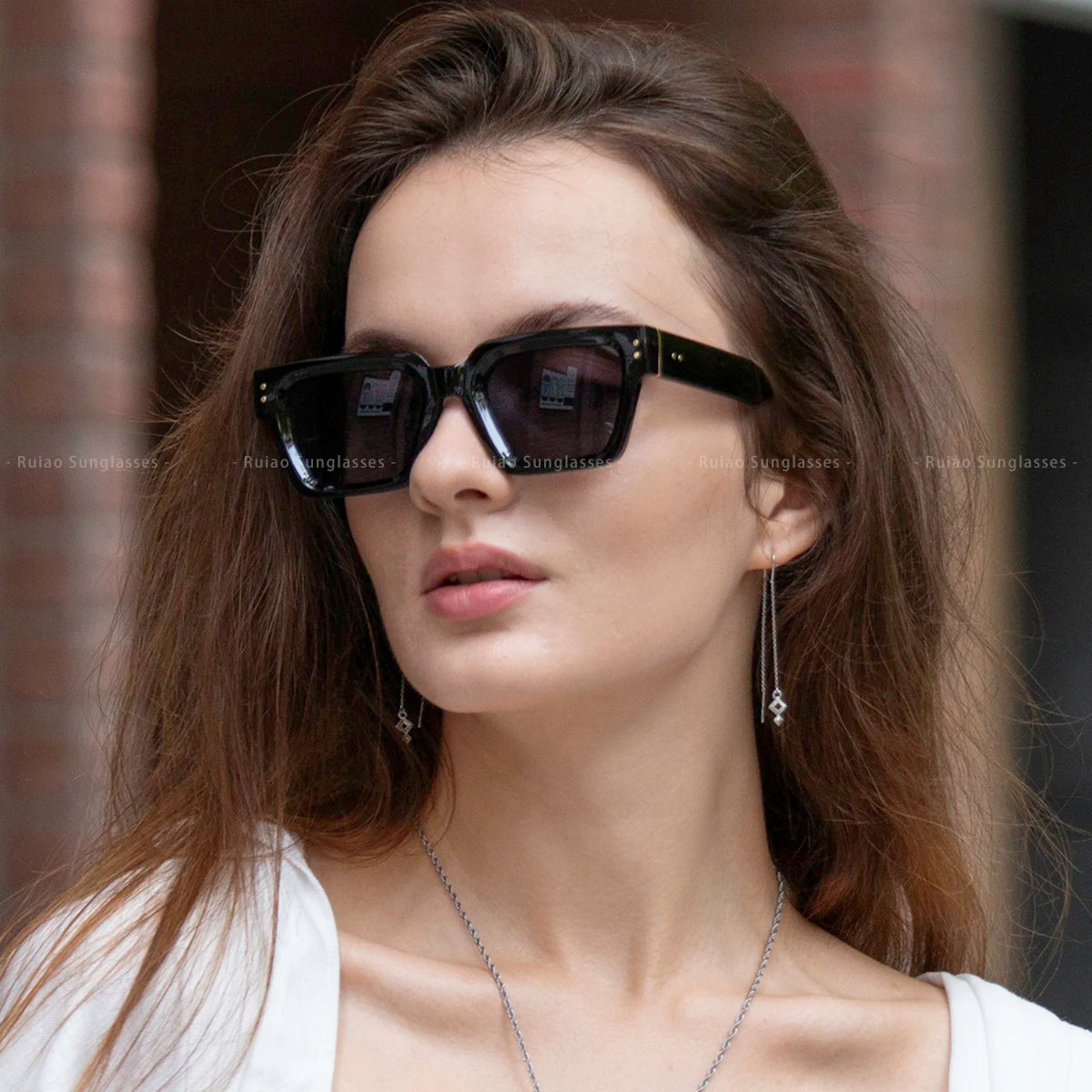 Lunettes de Soleil Carrées Homme Luxury Premium - Design Noir