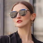 Gafas de Sol Redondas Polarizadas para Mujer — Lujo Protección UV400