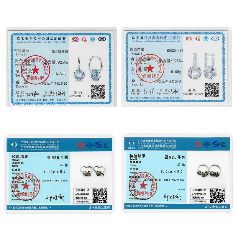 Boucles d'Oreilles Créoles Argent 925 Cristal - Design Élégant Femme