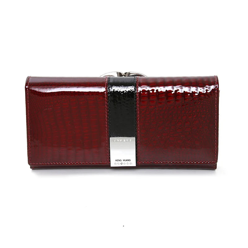Women's Croc Leather Luxury Wallet — Premium Long Clutch FuturaTrend