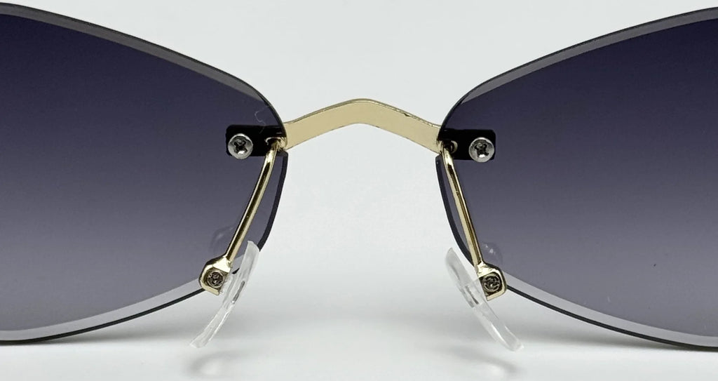 Luxury Polygonal Women's Sunglasses — Elegant Metal Rhombus UV400