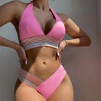 Bikini sexy 2026 para mujer, estilo halter, tanga y cintura alta - Traje de baño brasileño de dos piezas