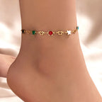 Bracelet de Cheville Luxury Cristal Papillon - Bijou de Pied