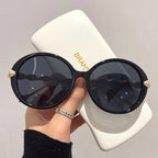 Lunettes de Soleil Femme Rondes Oversize — Luxury Vintage Fashion UV400
