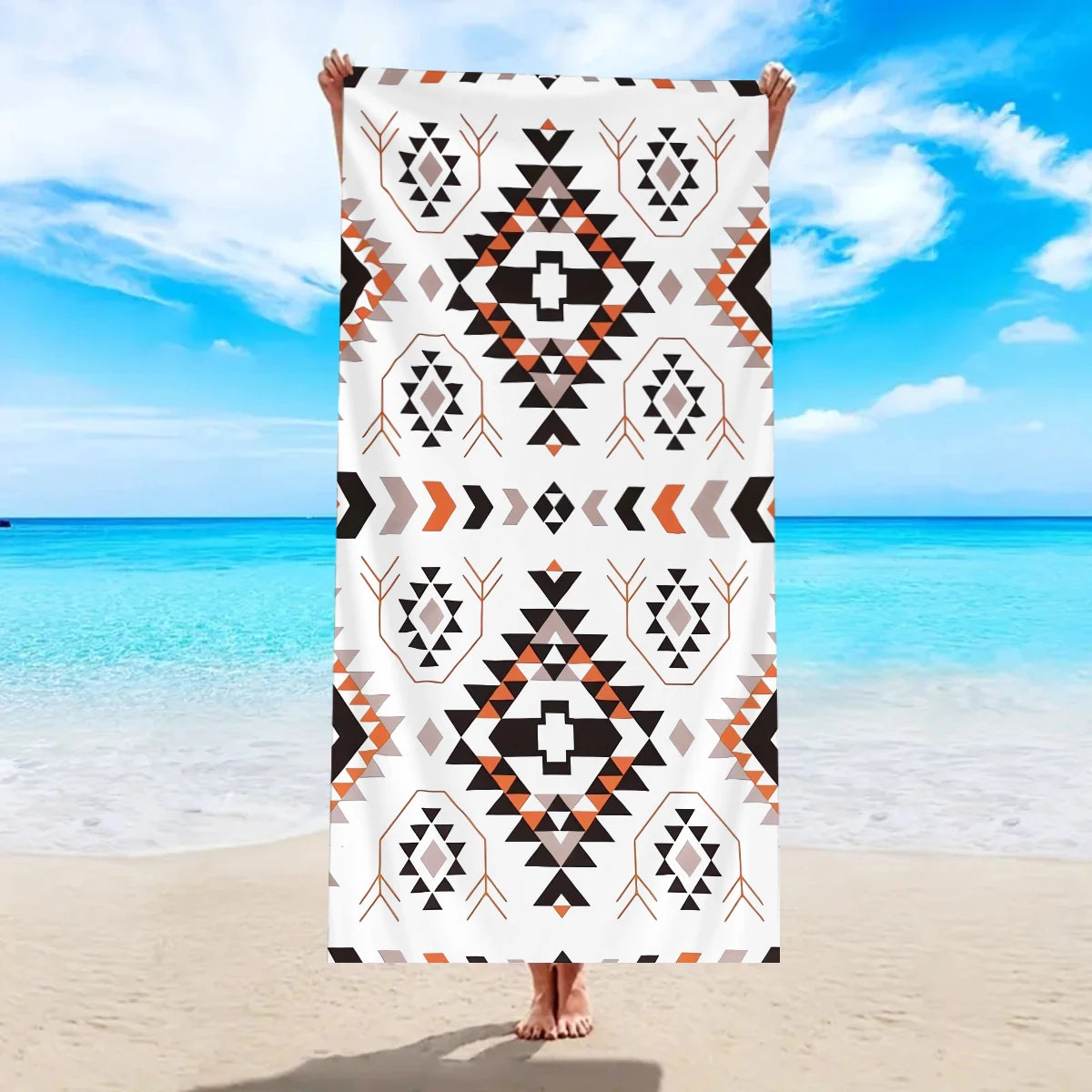 Serviette de Plage Bohème Microfibre - Séchage Rapide Multifonction Voyage