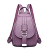 Sac à Dos Femme Violet - Cuir Synthétique Compact pour École et Voyage