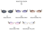 Luxury Polygonal Women's Sunglasses — Elegant Metal Rhombus UV400