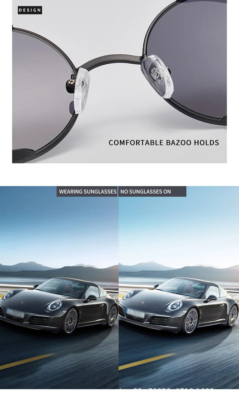 Lunettes de Soleil Steampunk Rétro Gothique - Design Rond Vintage Unisexe