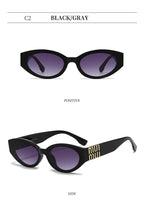 Unisex Glamour Sonnenbrille Oval - Minimalistische Mode UV400