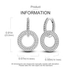 Pendientes de aro con cristales en plata de ley 925: un diseño elegante para mujer.