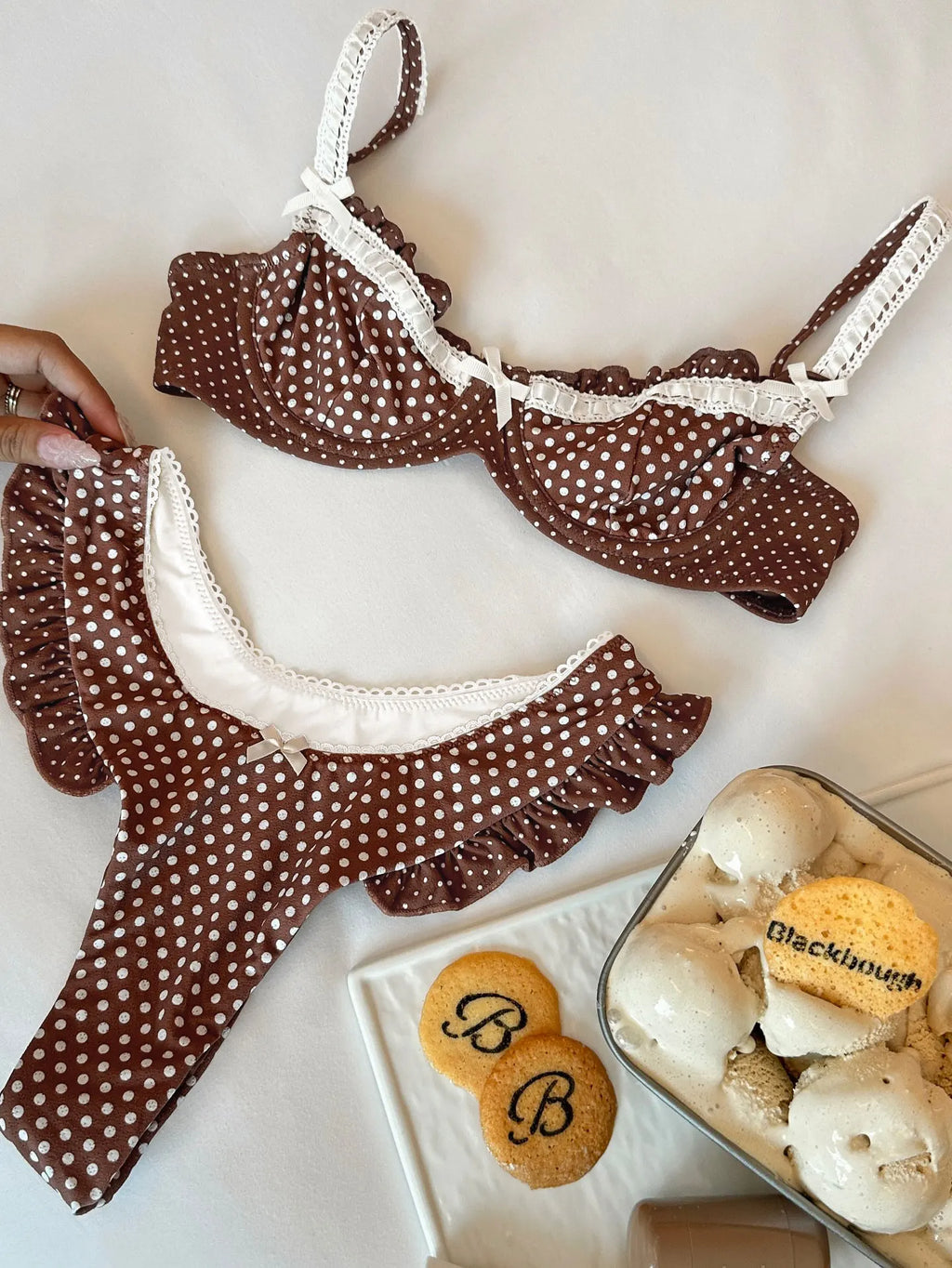 Bikini Volants Taille Basse - Maillot de Bain Push-Up Élégant
