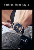 Montre Homme Automatique Cuir & Verre Saphir — Mécanique Luxury 3ATM