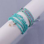 Bohemian Beaded Anklet - Embroidered Foot Jewelry
