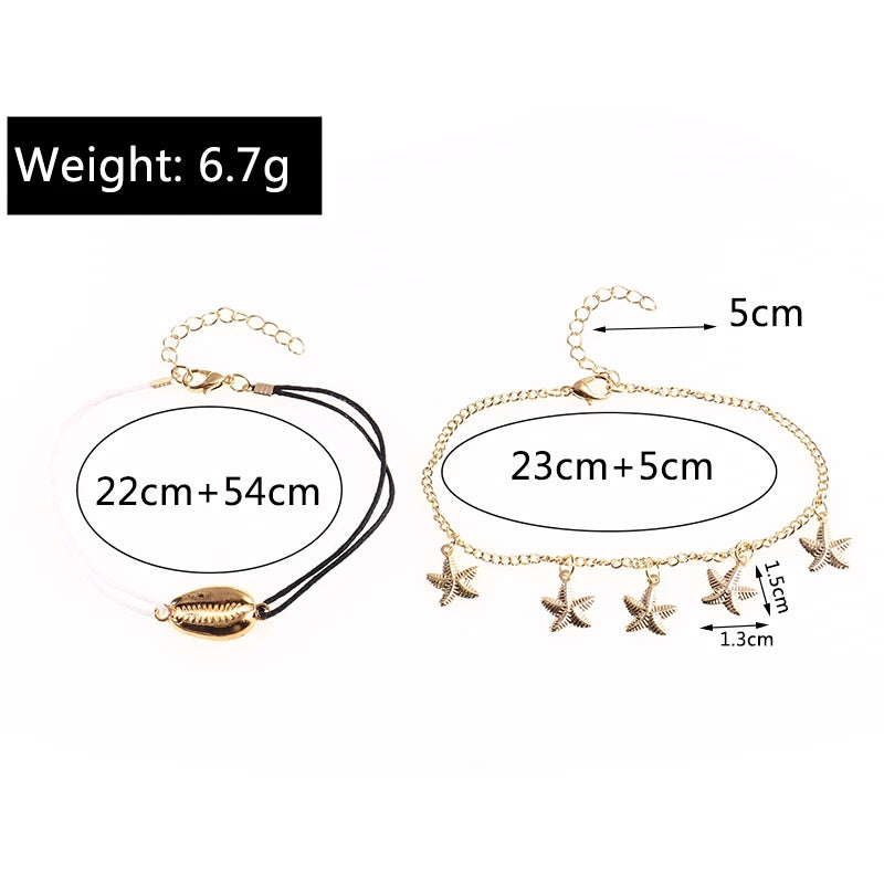 Bracelet de Cheville Bohème Perlé - Bijou de Pied Brodé