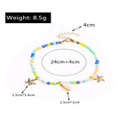 Bohemian Beaded Anklet - Embroidered Foot Jewelry
