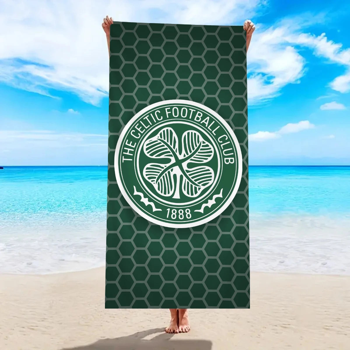 Serviette de Plage Football Club Logo - Microfibre Absorbante Séchage Rapide Sport