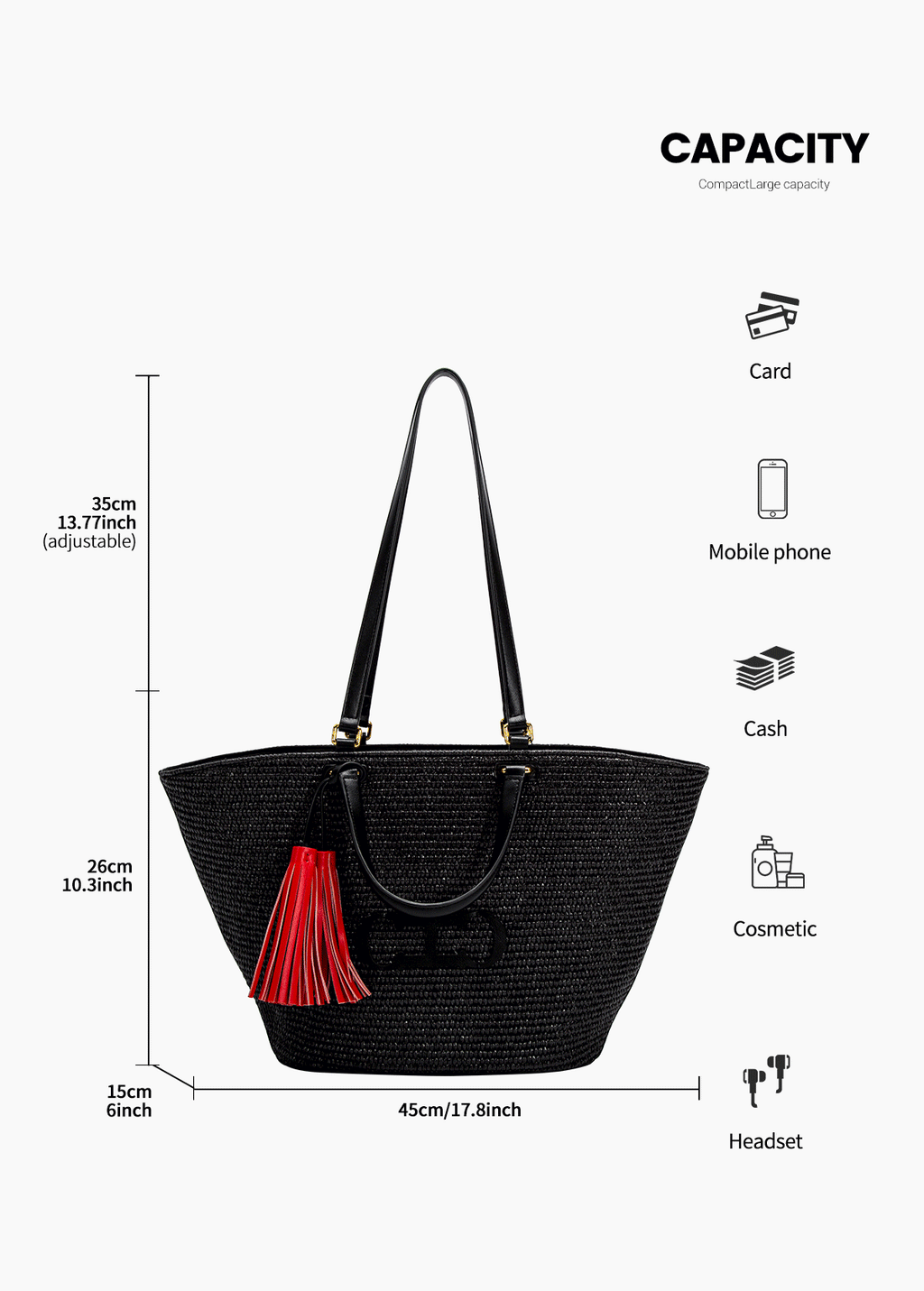 Sac Tote Femme CHCH 2024 Vacances Plage - Shopping Main Bucket Bag
