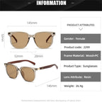 Gafas de Sol Retro Madera Lujo — Diseño Vintage UV400 Unisex