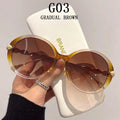 Lunettes de Soleil Femme Rondes Oversize — Luxury Vintage Fashion UV400