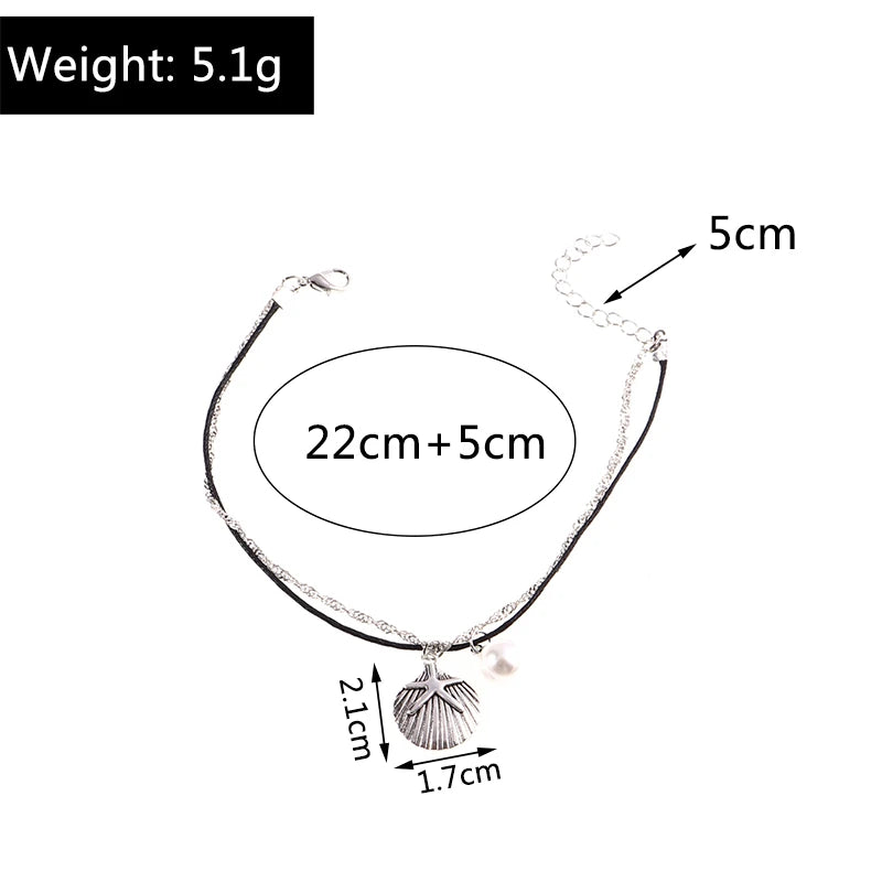 Bracelet de Cheville Bohème Perlé - Bijou de Pied Brodé