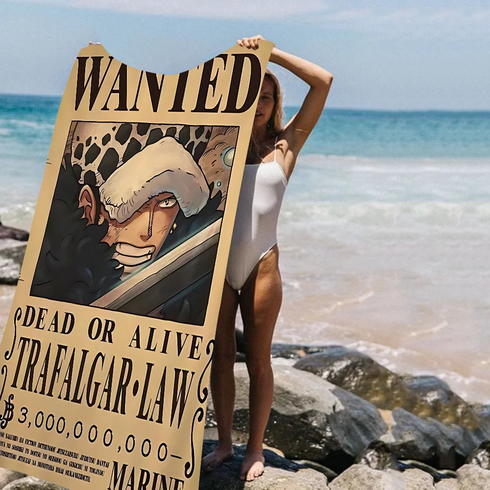 Serviette de Plage ONE PIECE Anime Enfants - Absorbante Séchage Rapide Voyage Gym Camping