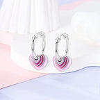 Pendientes de aro con cristales en plata de ley 925: un diseño elegante para mujer.