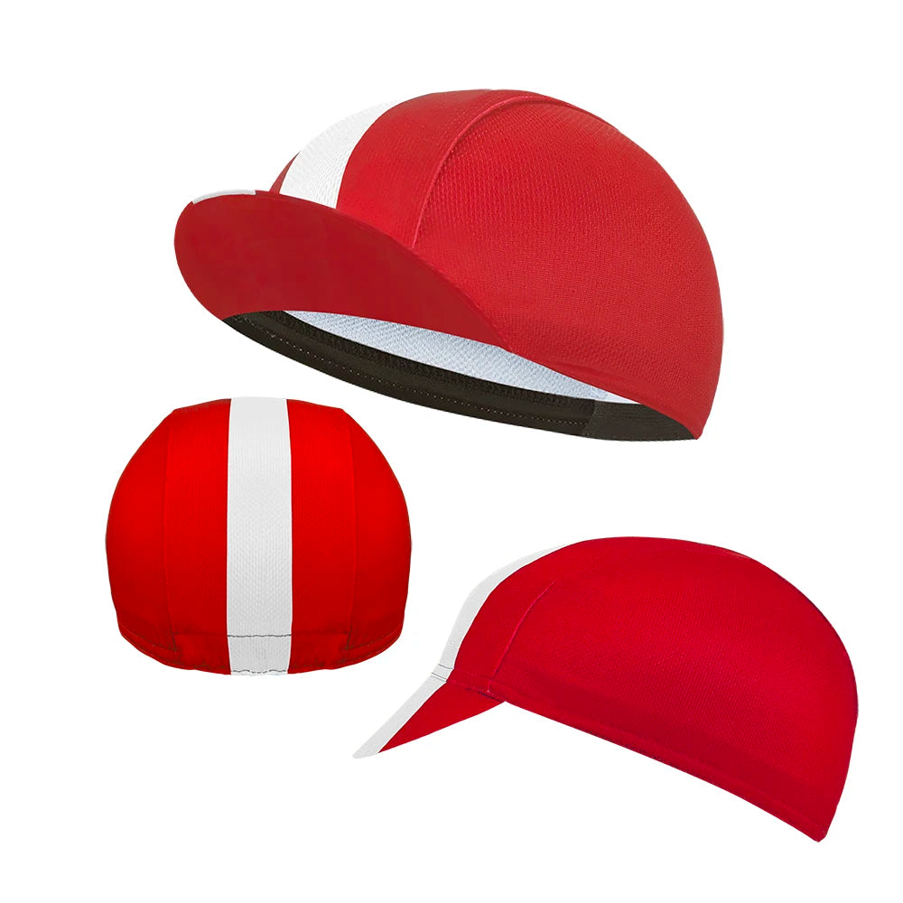 Casquette Cyclisme Classique Polyester - Absorption Transpiration Multicolore Unisexe Sport