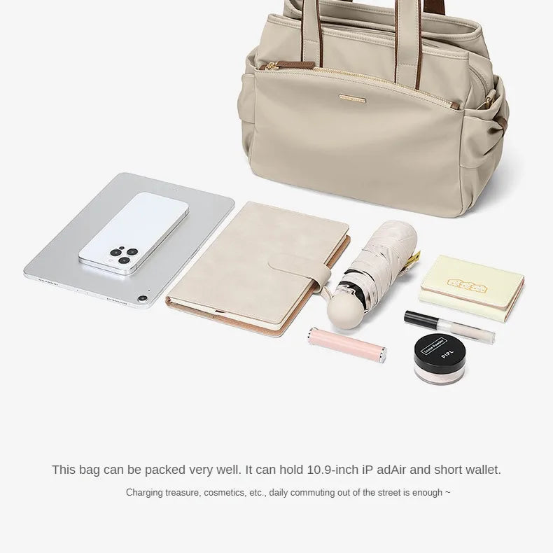 Bolso de Mano Mujer Gran Capacidad Lona — Bandolera Multifunción