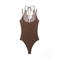 Body Halter de Encaje Floral para Mujer con Espalda Descubierta – Corte Estructurado y Elegante | XS S M L