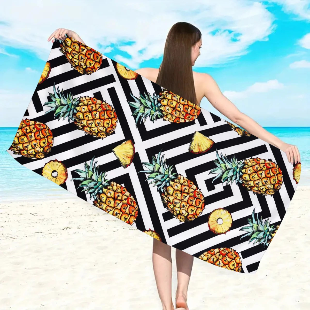 Serviette de Plage Bohème Microfibre - Séchage Rapide Multifonction Voyage