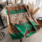 Luxury Geometric Pashmina Scarf — Elegant FuturaTrend Shawl