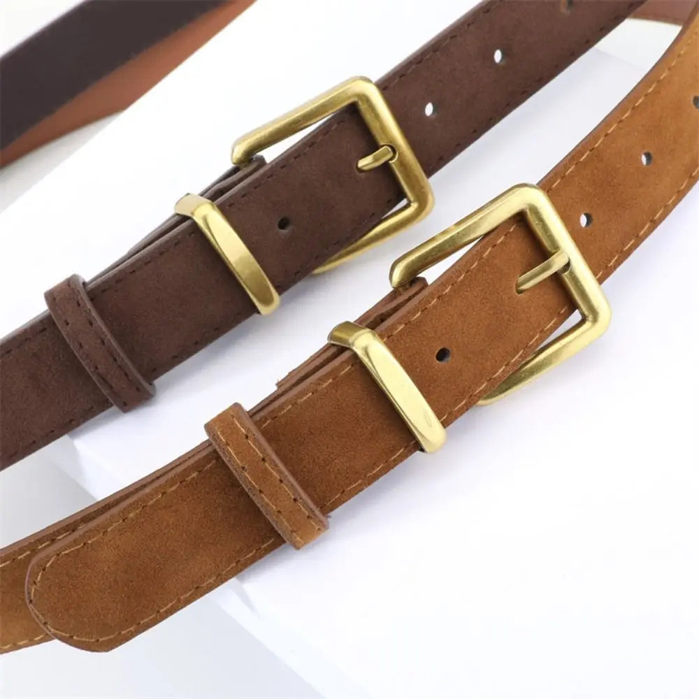 Cinturón de gamuza prémium para mujer — Hebilla elegante y versátil FuturaTrend