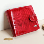 Portefeuille Femme Cuir Verni Compact — Grande Capacité Multifonction FuturaTrend