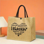 Sac Tote Lin Léger Chic Plage Voyage Shopping - Cadeau Écologique Réutilisable