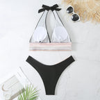Bikini sexy 2026 para mujer, estilo halter, tanga y cintura alta - Traje de baño brasileño de dos piezas