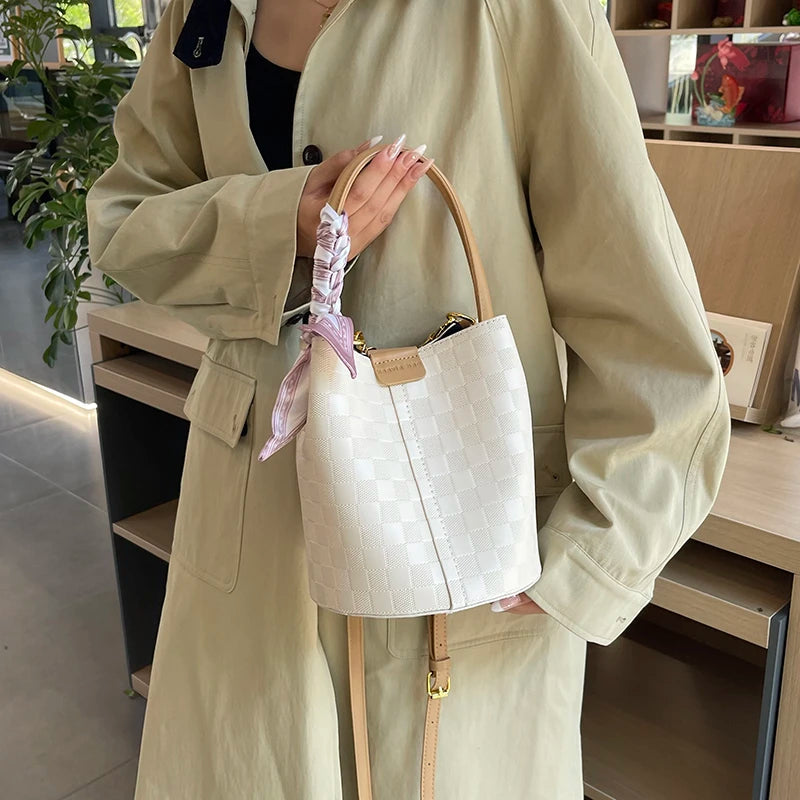 Bolso de hombro de cuero para mujer - Tote grande clásico de lujo