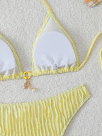 Bikini sexy con volantes para mujer 2026 - Traje de baño de dos piezas de tiro bajo para la playa de verano