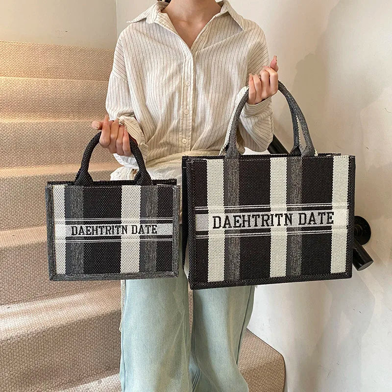 Sac de Plage Boho Fashion Grande Capacité - Tote Canvas Designer Été 2025