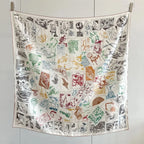 Foulard Carré Soie 100% Grand Format 88cm — Châle Écharpe Luxury Femme