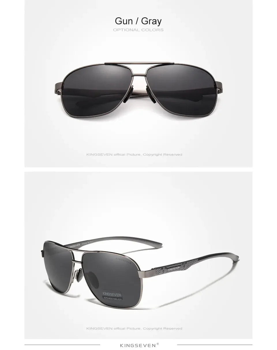 Lunettes de Soleil Homme Polarisées Aluminium — UV400 HD Premium