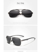 Lunettes de Soleil Homme Polarisées Aluminium — UV400 HD Premium