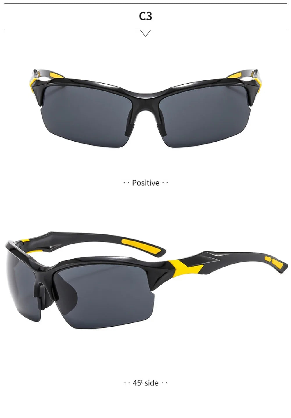 Lunettes de Soleil Sport Cyclisme Homme - Polarisées Légères Coupe-Vent