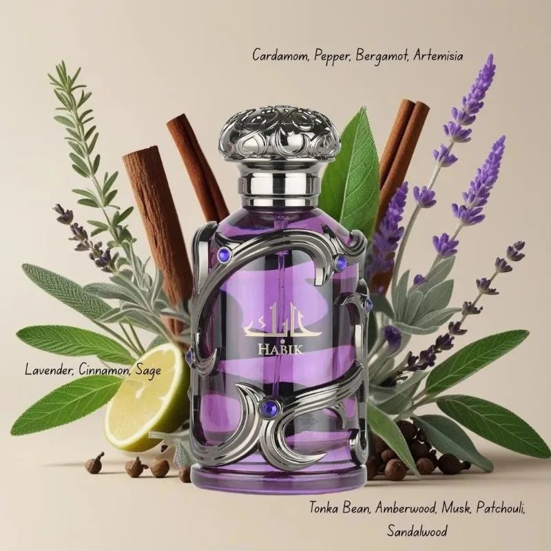 Eau de Parfum Santal Lavande Aquatique Homme - Fragrance Orientale Sophistiquée