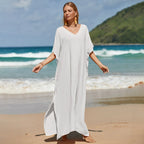 Robe de Plage Longue Cover Up - Paréo Kaftan Maxi Oversize Été