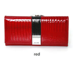 Cartera de mujer de piel de cocodrilo de lujo – Clutch largo premium FuturaTrend