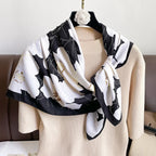 Foulard Carré Soie Twill Designer — Hijab Bandana Luxury FuturaTrend